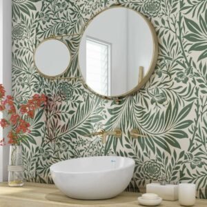 Acrylic WILLIAM MORRIS BOTANICAL GREEN Shower Panel