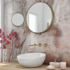 DI-Bond BLUSH PINK MARBLE EFFECT Shower Panel