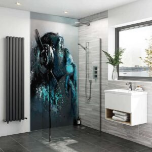 Acrylic CHIMP HEADPHONES Shower Panel