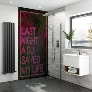 Acrylic LAST NIGHT A DJ PINK Shower Panel
