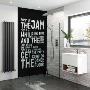 Acrylic PUMP UP THE JAM Shower Panel
