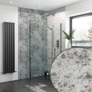 DI-Bond GREY MARBLE STONE Shower Panel
