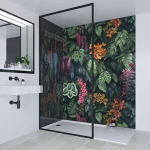 DI-Bond BOTANICAL PLANT WALL ILLUSTRATION Shower Panel
