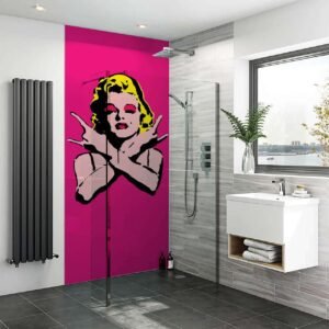 Acrylic MARILYN HOT PINK Shower Panel