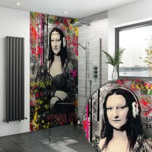 Acrylic MONA LISA DOODLE Shower Panel
