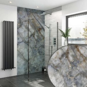 Acrylic TELE DI MARMO ONYX BLUE GREY SHOWER WALL PANEL Shower Panel