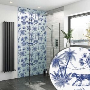 Acrylic TOILE DE JOUY SAFARI SHOWER WALL PANEL Shower Panel