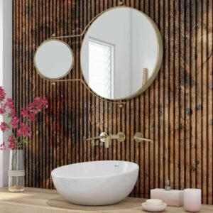 DI-Bond COPPER CONCRETE SLAT WALL Shower Panel