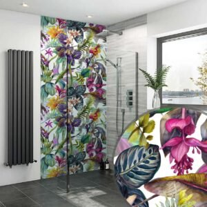 Acrylic TROPICAL FLORAL DREAM SHOWER WALL PANEL Shower Panel