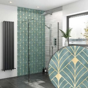 DI-Bond VINTAGE GOLD TEAL SHOWER WALL PANEL Shower Panel
