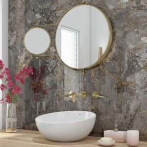 Acrylic GREY STONE MARBLE Shower Panel