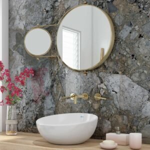 Acrylic GREY SAND STONE MARBLE Shower Panel