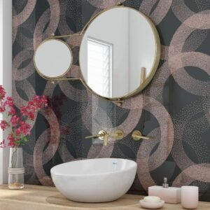 Acrylic RETRO CIRCLES Shower Panel