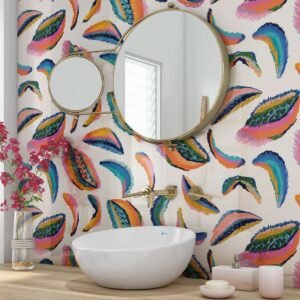 Acrylic TROPICAL PAPAYA SHOWER WALL PANEL Shower Panel