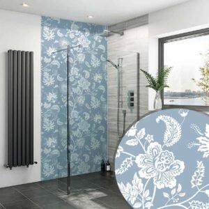 DI-Bond WILLIAM MORRIS BLUE FLORAL Shower Panel