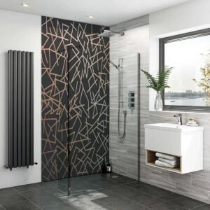 Acrylic COPPER LINES Shower Panel