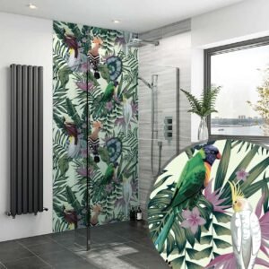 Acrylic TROPICAL BIRDS 005 Shower Panel