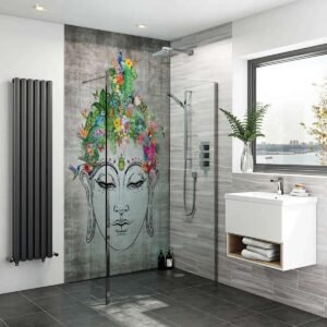 Acrylic TROPICAL BUDDHA HEAD Shower Panel