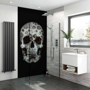 Acrylic SKULL Shower Panel