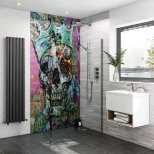 Acrylic SKULL DOLLAR BABY Shower Panel