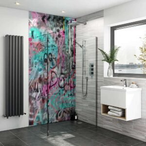 Acrylic GRAFFITI WALL 01 Shower Panel