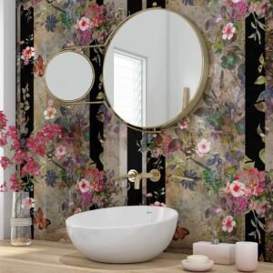 DI-Bond FLORAL WATERCOLOUR ELEGANCE 02 Shower Panel
