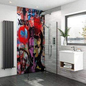 Acrylic DAVID BOWIE RED Shower Panel