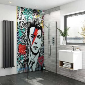 Acrylic DAVID BOWIE LEOPARD Shower Panel