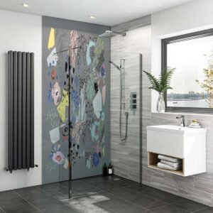 Acrylic ABSTRACT SCANDINAVIAN 05 Shower Panel