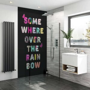 Acrylic SOMEWHERE OVER THE RAINBOW Shower Panel