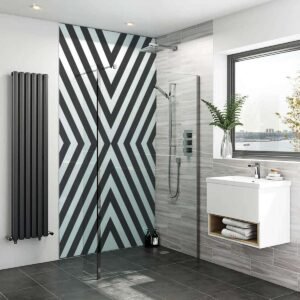 Acrylic MONOCHROME LINES Shower Panel