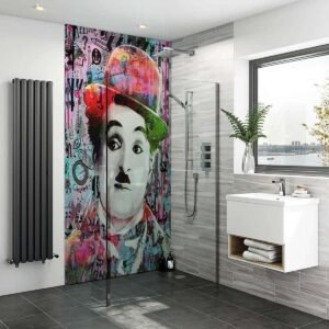 Acrylic CHARLIE CHAPLIN Shower Panel