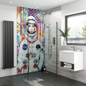 Acrylic MARILYN SPACE GIRL Shower Panel