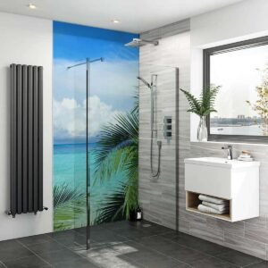 Acrylic TROPICAL BEACH 01 Shower Panel