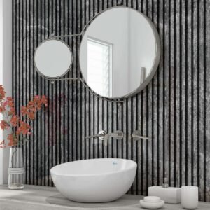 DI-Bond GREY CONCRETE SLAT EFFECT Shower Panel