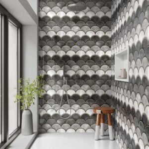 DI-Bond GREY FISH SCALES Shower Panel