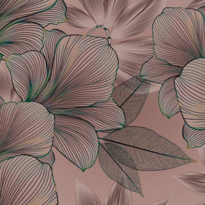 DI-Bond ART DECO LILIES Shower Panel