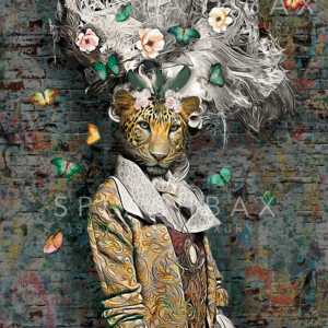 DI-Bond LEOPARD LADY GREEN Shower Panel