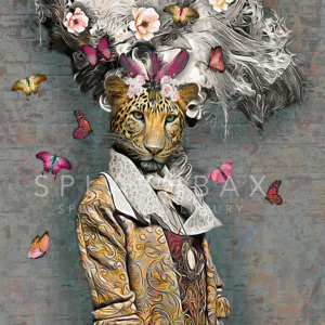 DI-Bond LEOPARD LADY GREY Shower Panel