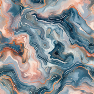 DI-Bond MARBLE ALCOHOL INK IN PEACH AND BLUE Shower Panel