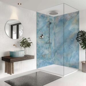 DI-Bond ONYX CRYSTAL CARTE D’OR BLUE Shower Panel