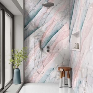 DI-Bond PINK BLUE LAMURA MARBLE Shower Panel