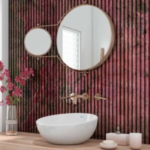 DI-Bond PINK CONCRETE SLAT WALL Shower Panel