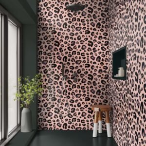 DI-Bond PINK LEOPARD Shower Panel