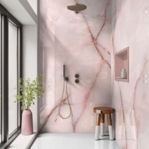 DI-Bond PINK VEINED MARBLE Shower Panel