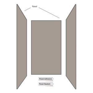 Wetwall Elite Marble Collection 3 Sided Kit 1200 x 1200 x 1200mm