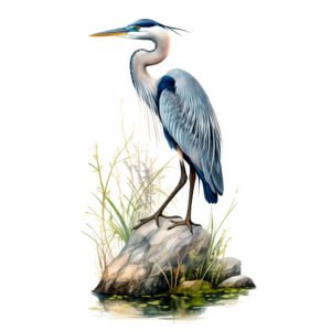 Acrylic Blue Crane Shower Panel