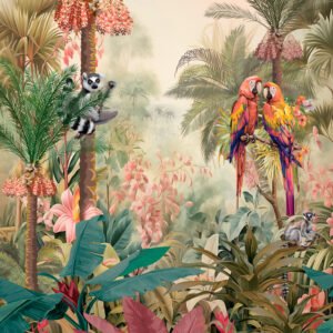 Acrylic Tropical Oasis Shower Panel