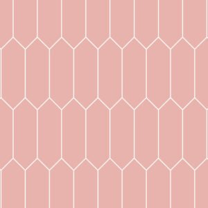 Acrylic Elongated Hexagone Blossom Pink Shower Panel