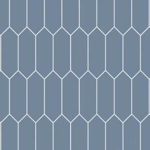 Acrylic Elongated Hexagone Onyx Blue Shower Panel
